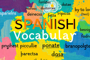 Vocabulario Español - Examen