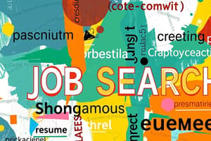 Job Search Vocabulary Quiz