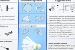 Badminton Equipment and Rules Overview