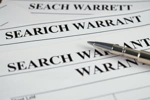 Legal Aspects of Money and Search Warrants