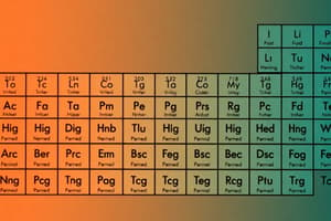 Chemistry: Periodic Table and IUPAC Naming