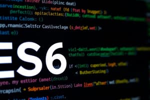 JavaScript ES6 Features Overview