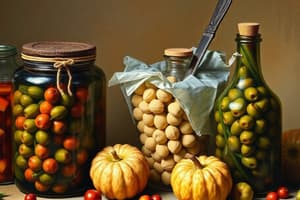 Prodotti Vegetali Fermentati - Quiz Università