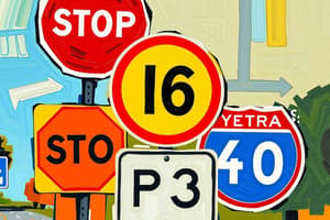 NJ Practice Permit Road Signs Flashcards