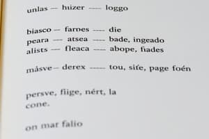 Vocabulario y Verbos en Español