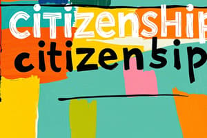 Definition of Citizenship