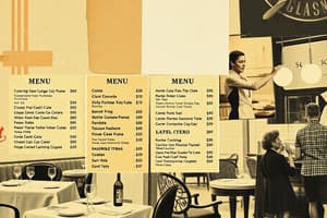 Menu Pricing and Description Strategies