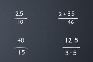 Adding and Subtracting Decimals and Fractions