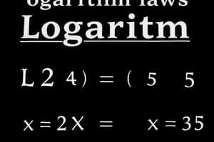 Exponential and Logarithm Laws