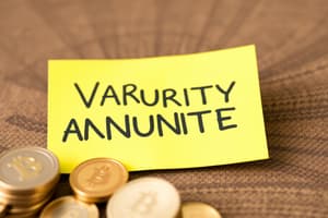 Annuities Quiz (10 Questions)