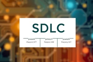 Software Development Life Cycle (SDLC)