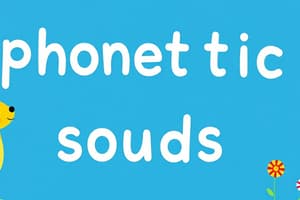 Phonetic Sounds Quiz Key Stage 1