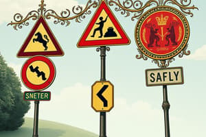 Warning Signs - Diamond Shaped Signs Quiz