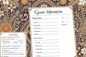 Guest Information Collection Form