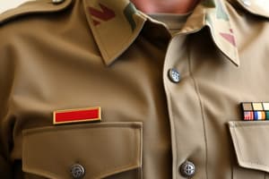 Wear and Appearance of Army Uniforms Flashcards