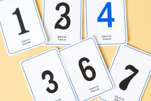 French Numbers 1-20 Flashcards