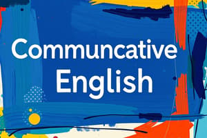 Communicative English Overview