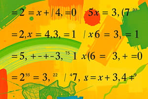 Algebra Chapter 1: Equations and Inequalities Vocabulary