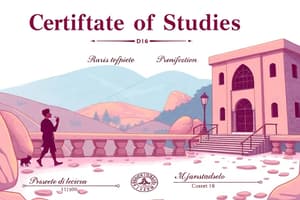 Certificate of Studies: Alan Jezael Arenivas Villa