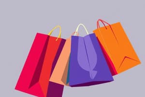 Shopping and Sale Vocabulary