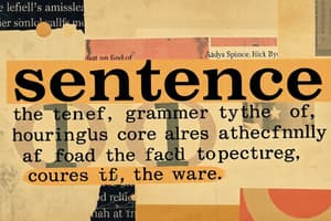 Types of Sentences Overview