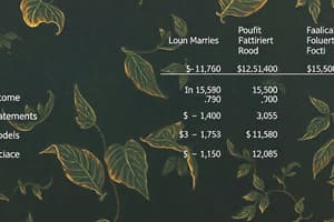 Income Statement Basics Quiz