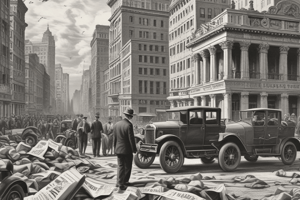 The Stock Market Crash of 1929