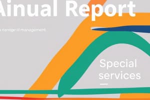 Annual Report on Special Services Costs