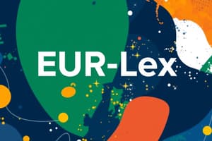 Améliorer EUR-Lex : Fonctionnalités expérimentales