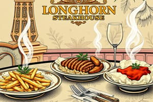 Longhorn Steakhouse Side Dishes Flashcards