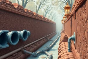 Types of Pipes and Trench Depths for Sewerage