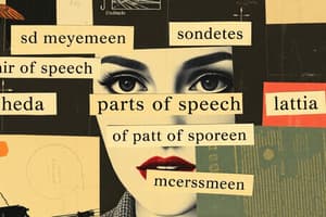 Parts of Speech Overview