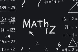 Quiz de Matemáticas - 1 a 45