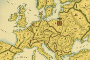 Europe Physical Features Map Flashcards