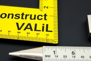 Validity in Measurement Concepts