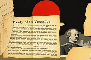 Germany Post-WWI: Treaty of Versailles Quiz