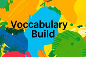 English Vocabulary Building Quiz