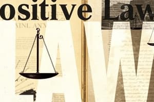 Law: Positive, Natural, and Constituent Power