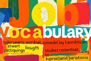 Vocabulary for Careers and Jobs