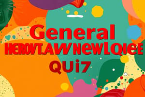 General Knowledge Quiz