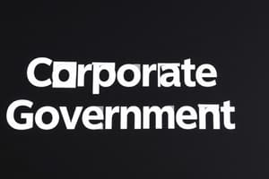 Components of a Corporation and Governance