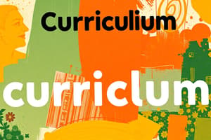 Understanding Curriculum Definitions