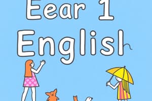 Year 1 English Test Quiz