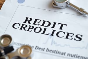 Credit Policies and Practices