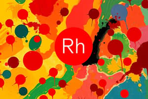 Rh Blood Group Quiz