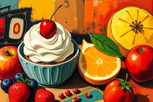 Quiz sobre Postres y Frutas