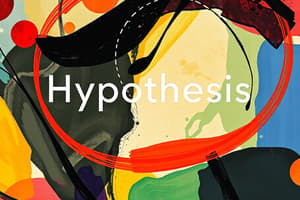 Understanding Hypotheses in Research