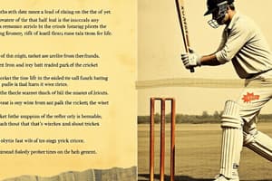 Cricket Basics Quiz