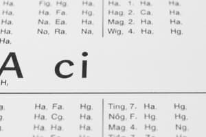 Chemical Nomenclature and Acids Quiz