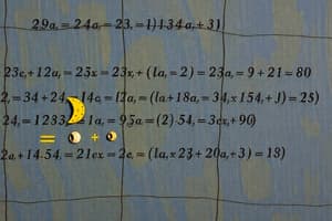 Algebra Chapter: Expressions and Components